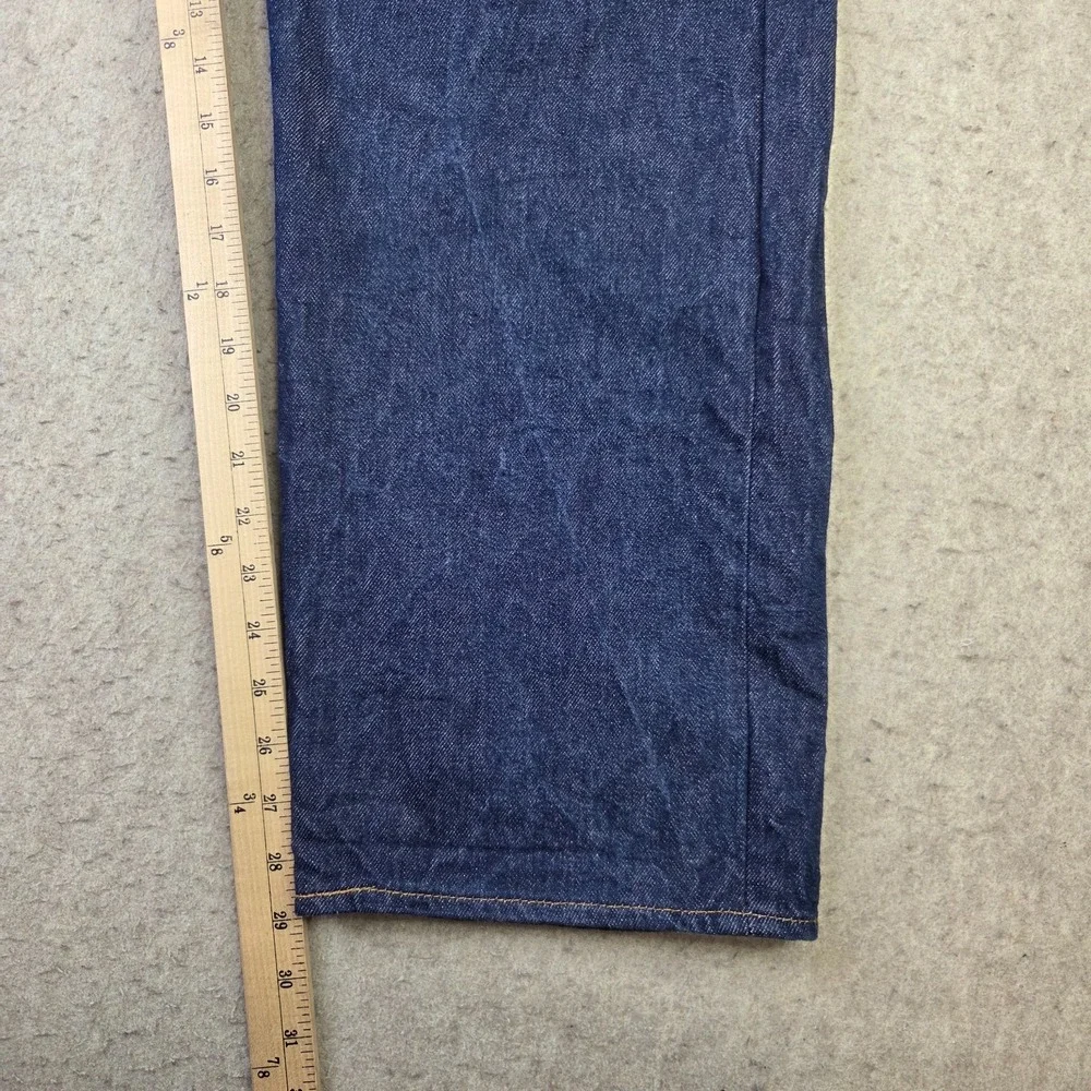 Levi's 501 Regular Straight Fit Button Fly Jeans Mens 42x30 Dark Wash